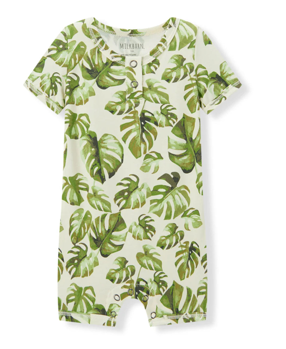 Island Leaf Cotton Stretch Shortall