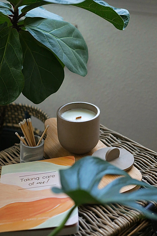 Rustic Tabacco - Concrete Candle Jar - 8.5oz (Copy)