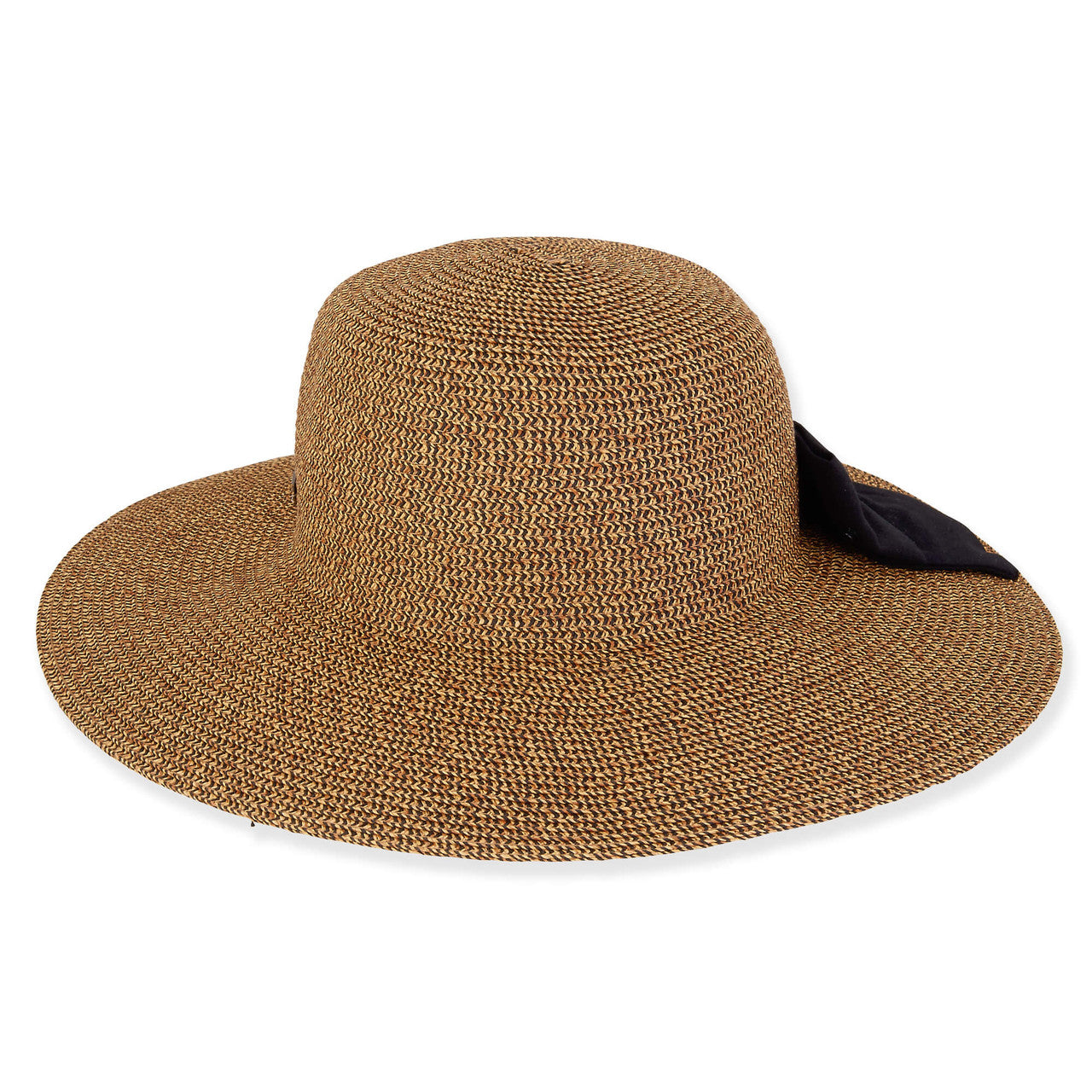 Sun 'N' Sand - Black, Paperbraid Floppy, Brim 4"