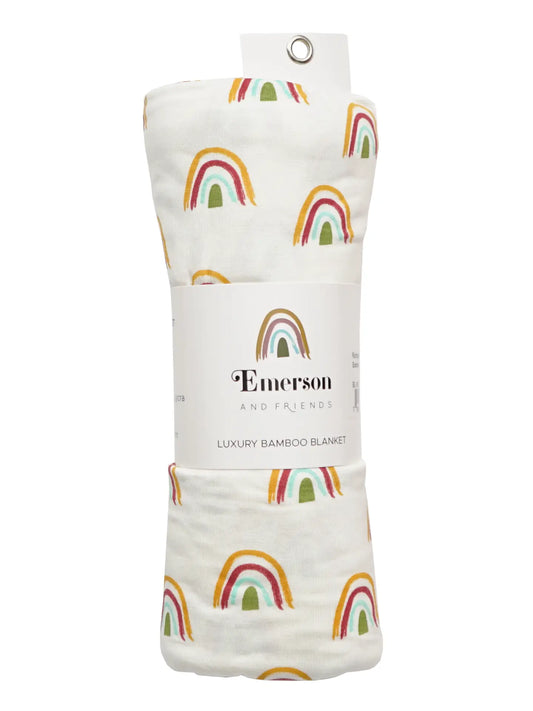Rainbow Bamboo Baby Blanket Baby Gift Swaddle Blanket