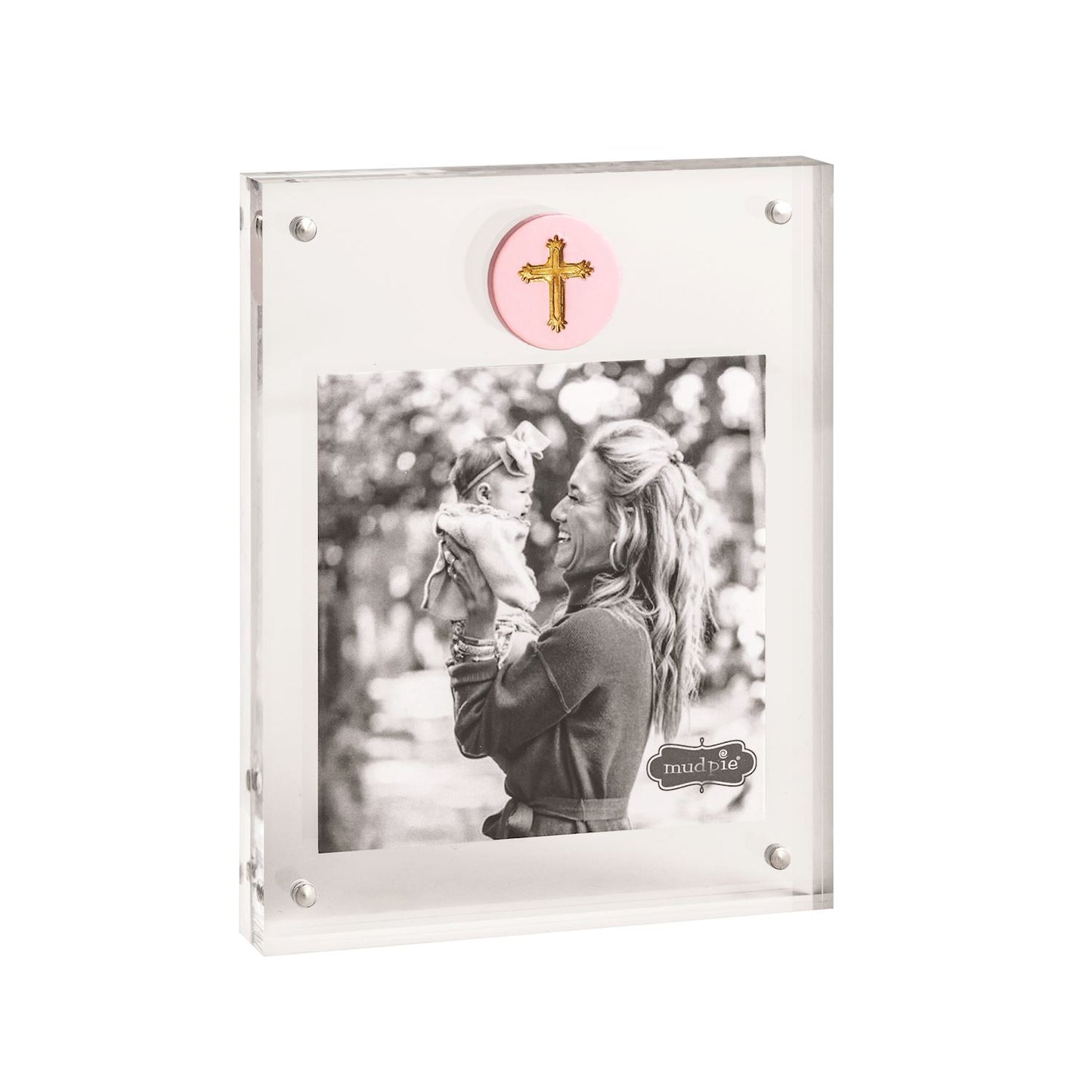 Pink Cross Medallion Acrylic Frame
