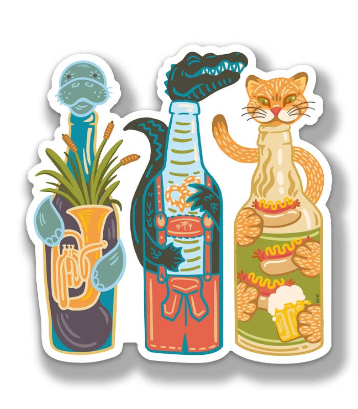 Oktoberfest Animals Sticker