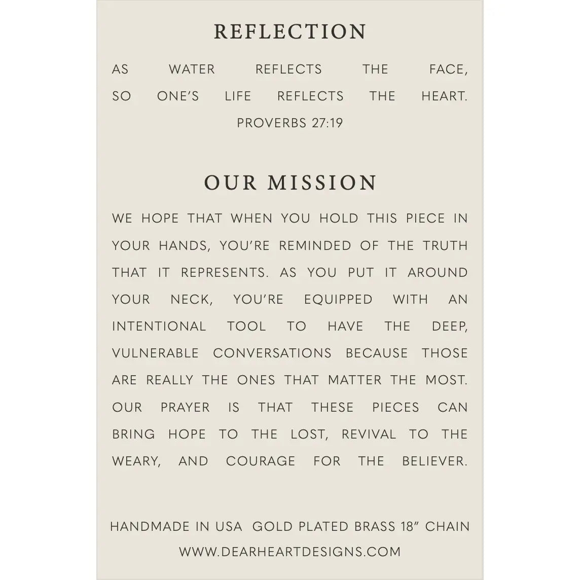 Reflection | Christian Necklace | Minimal Jewelry |