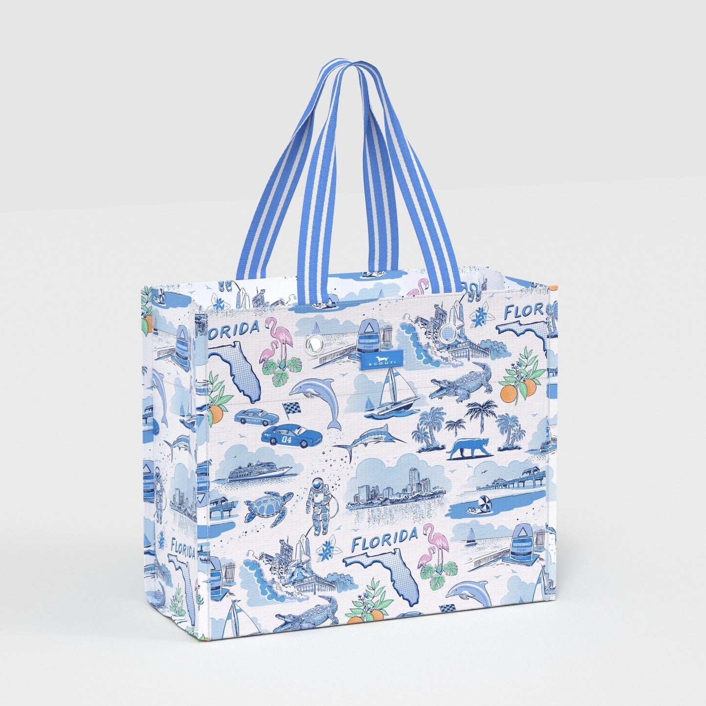 Gift Bag Large Florida Toile