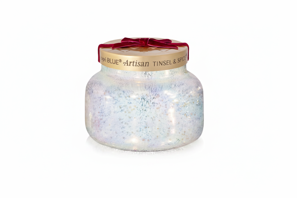 Capri Blue Tinsel & Spice Artisan Winter Bazaar Signature Candle 19oz