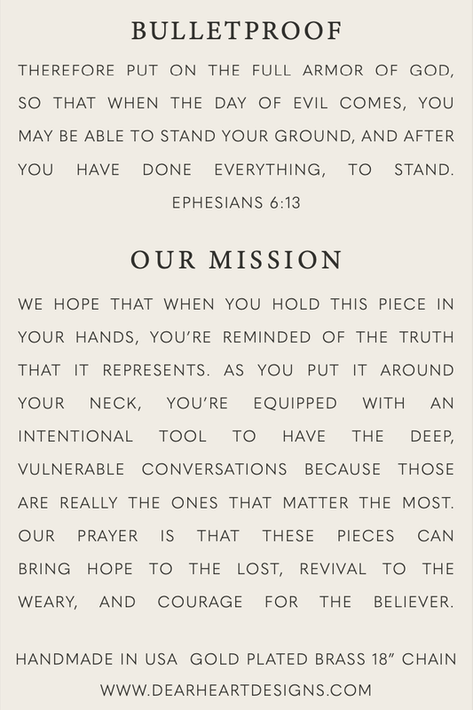Bulletproof | Christian Necklace | Ephesians 6:13 | Gift
