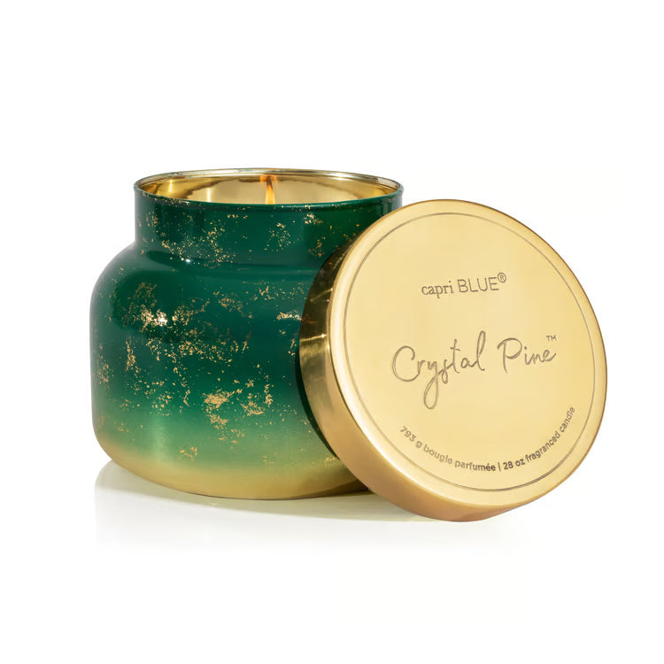 Capri Blue Crystal Pine Glimmer Oversized Candle