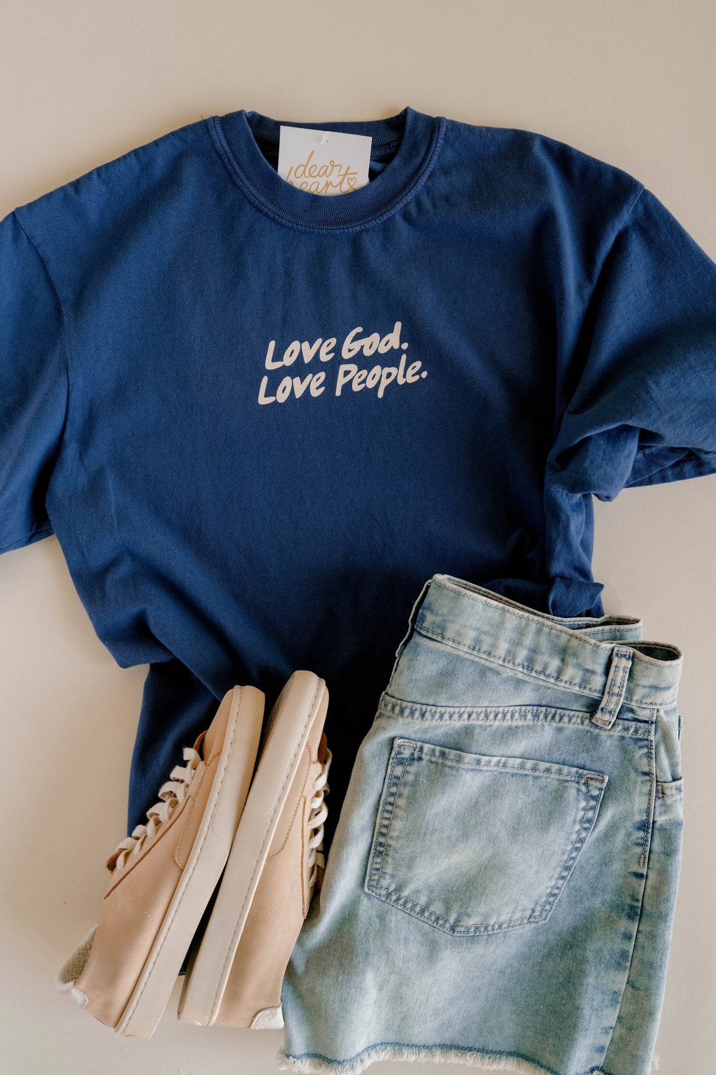 Love God Love People Tee- Classic Blue | Christian Tee