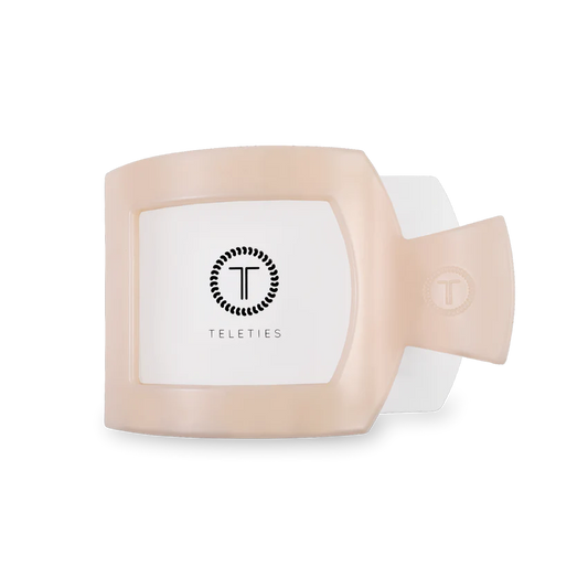 Teleties-Almond Beige Flat Square Hair Clip