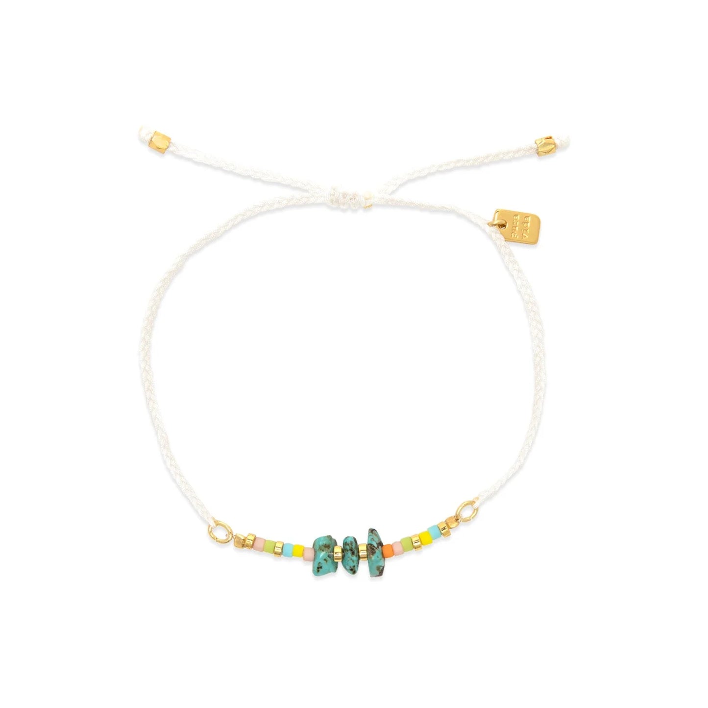 DAINTY SOLANA SEED BEAD BRACELET - WHITE