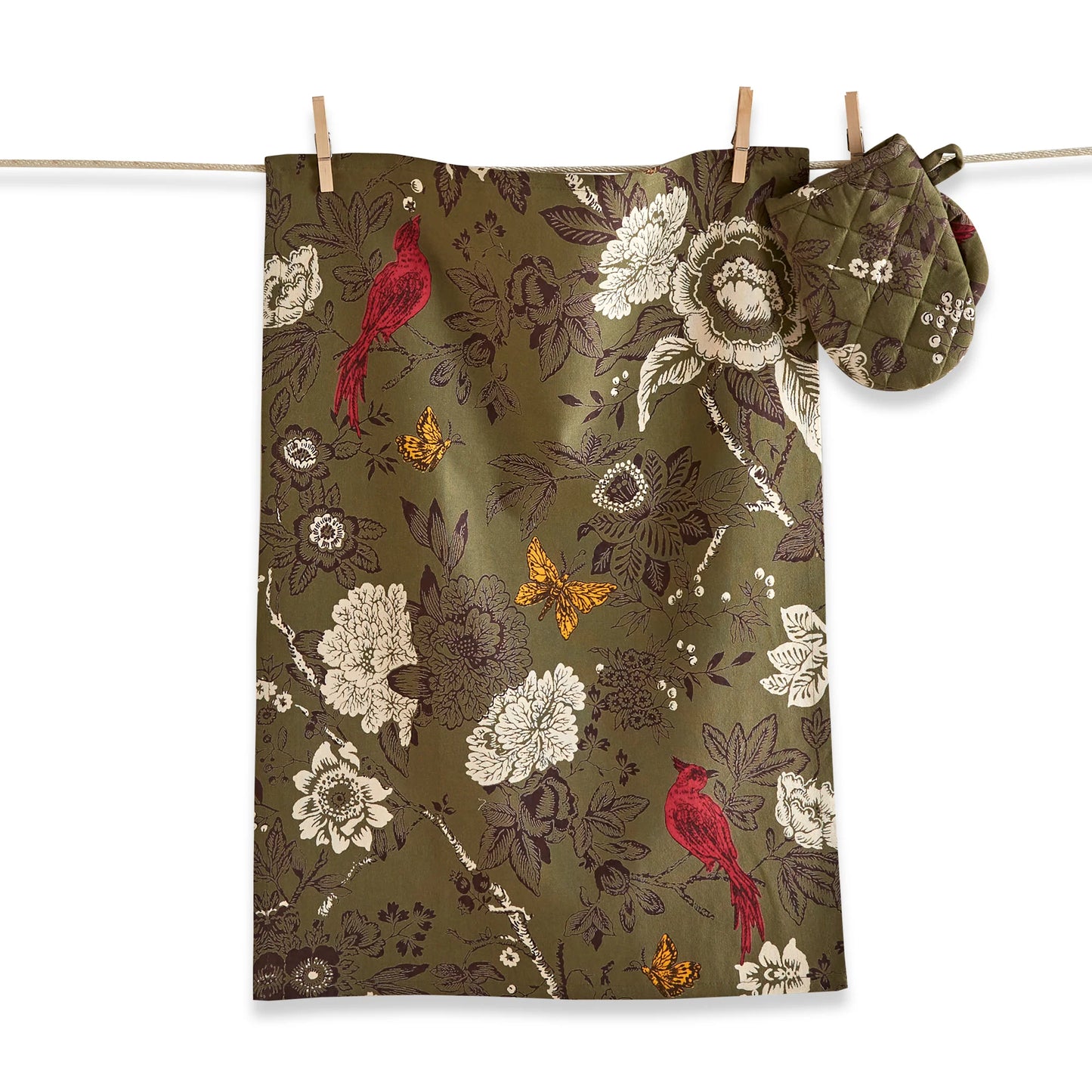 Autumn Toile Dishtowel & Mitt Set