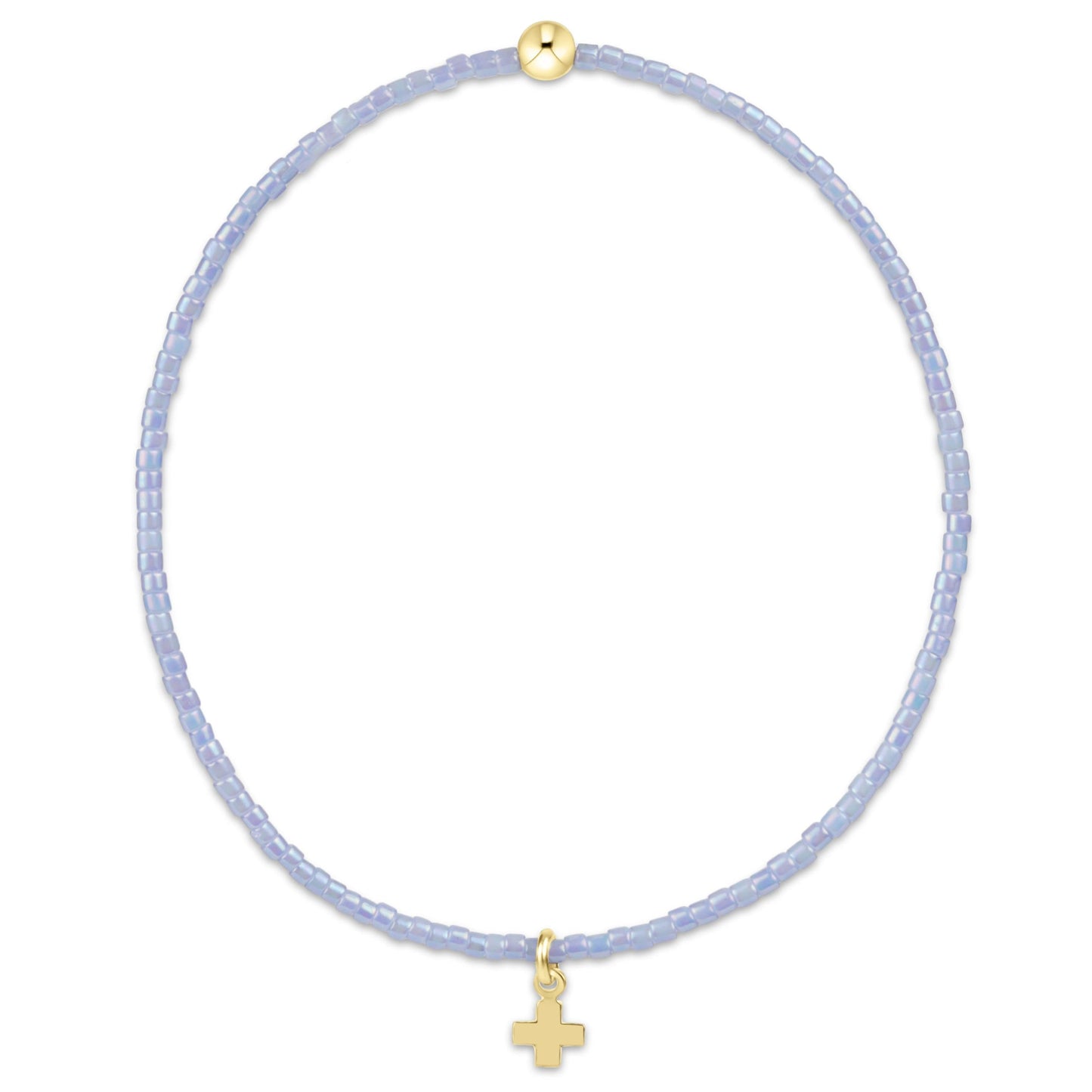enewton Hope Classic Ocean Mist Bracelet Signature Cross Small Gold Charm
