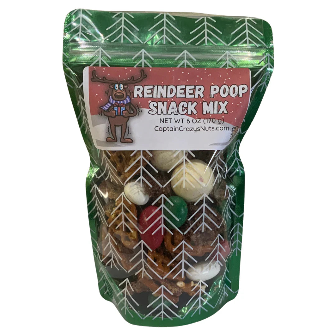 CAPTAIN CRAZY'S Reindeer Poop Nutty Snack Mix - 6oz Resealable Bag