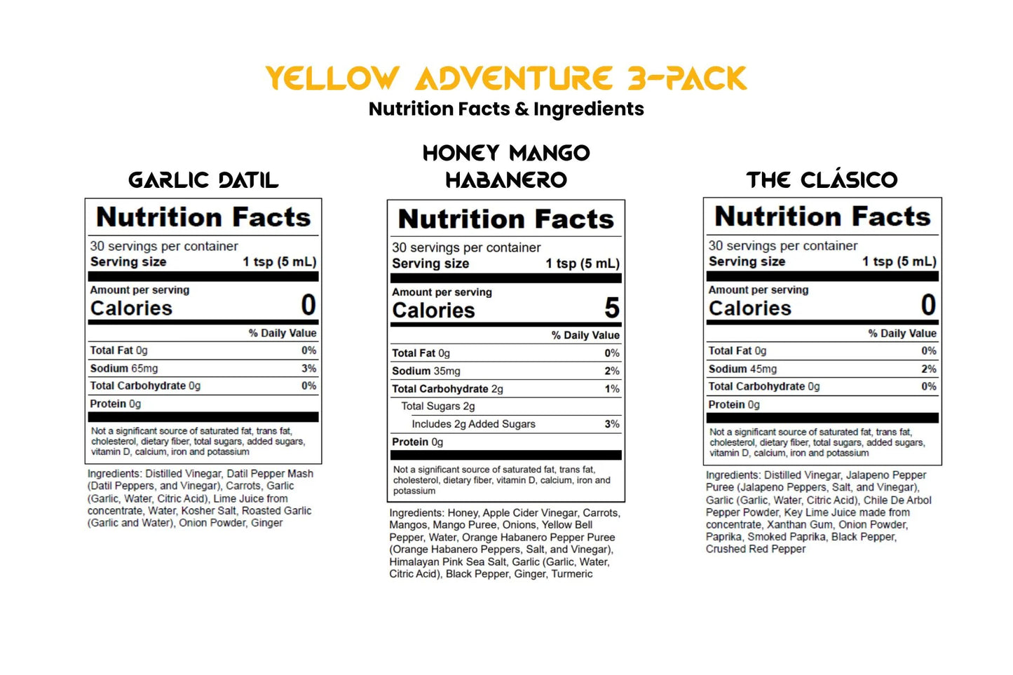 Stanky Sauce Yellow Adventure 3-Pack