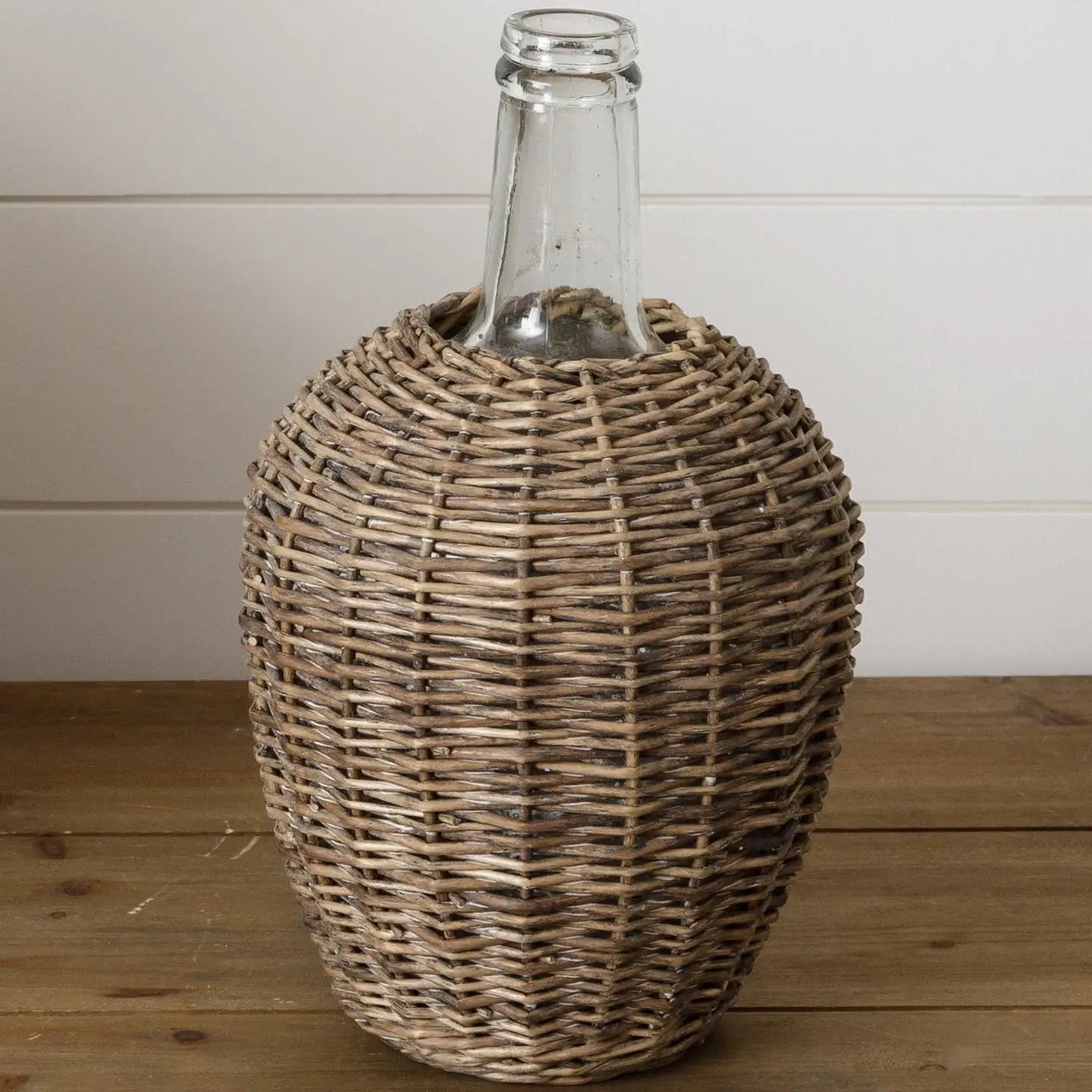 Willow Demijohn with Glass Bottle