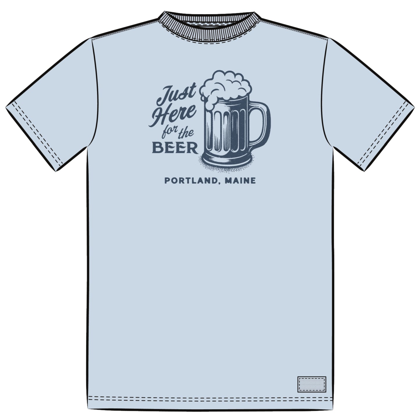 Life is Good - Men's Crusher-LITE Tee Here for the Beer - Clermont, FL