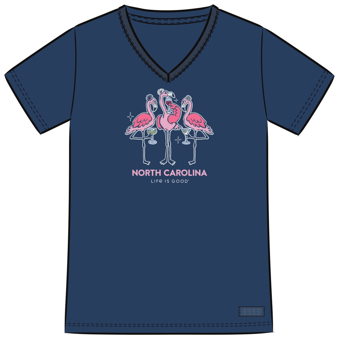 Women's Crusher Vee CLERMONT Girls Night Out Dust Blue
