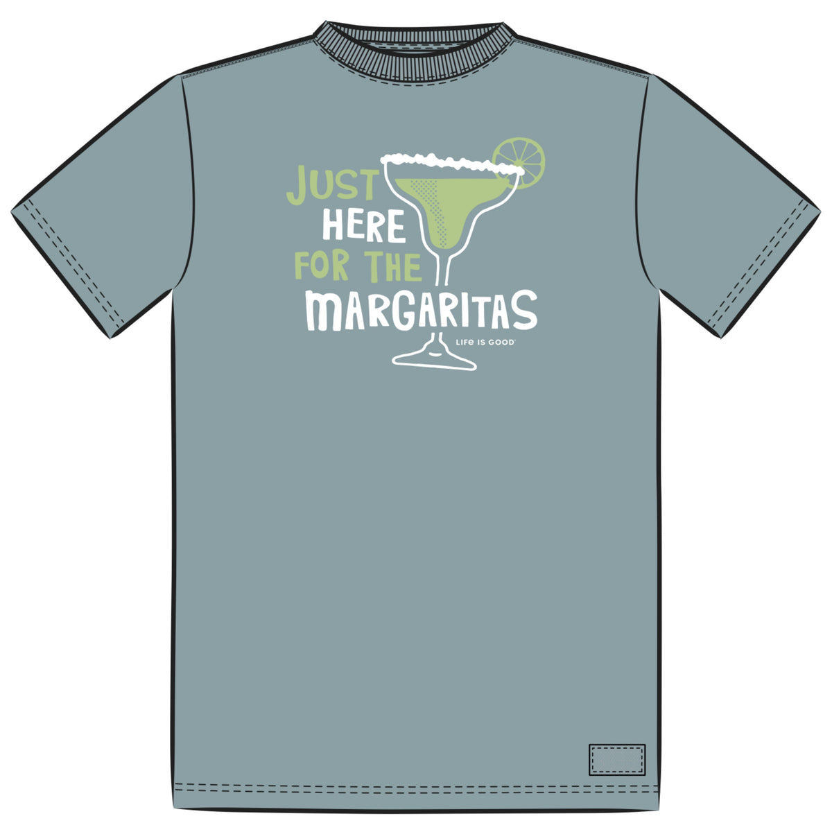 Men's Here for the Margaritas Short Sleeve Crusher Tee