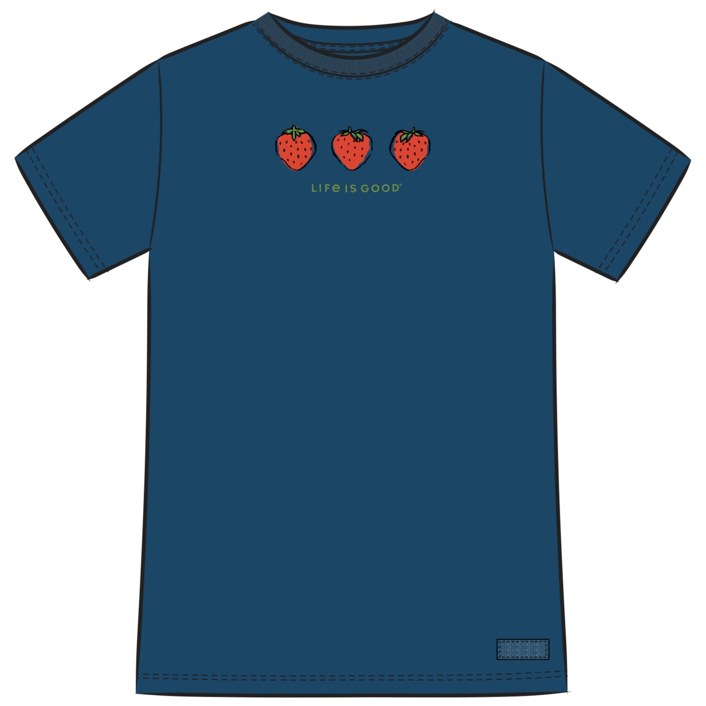 Women's Three Strawberries Crusher Tee