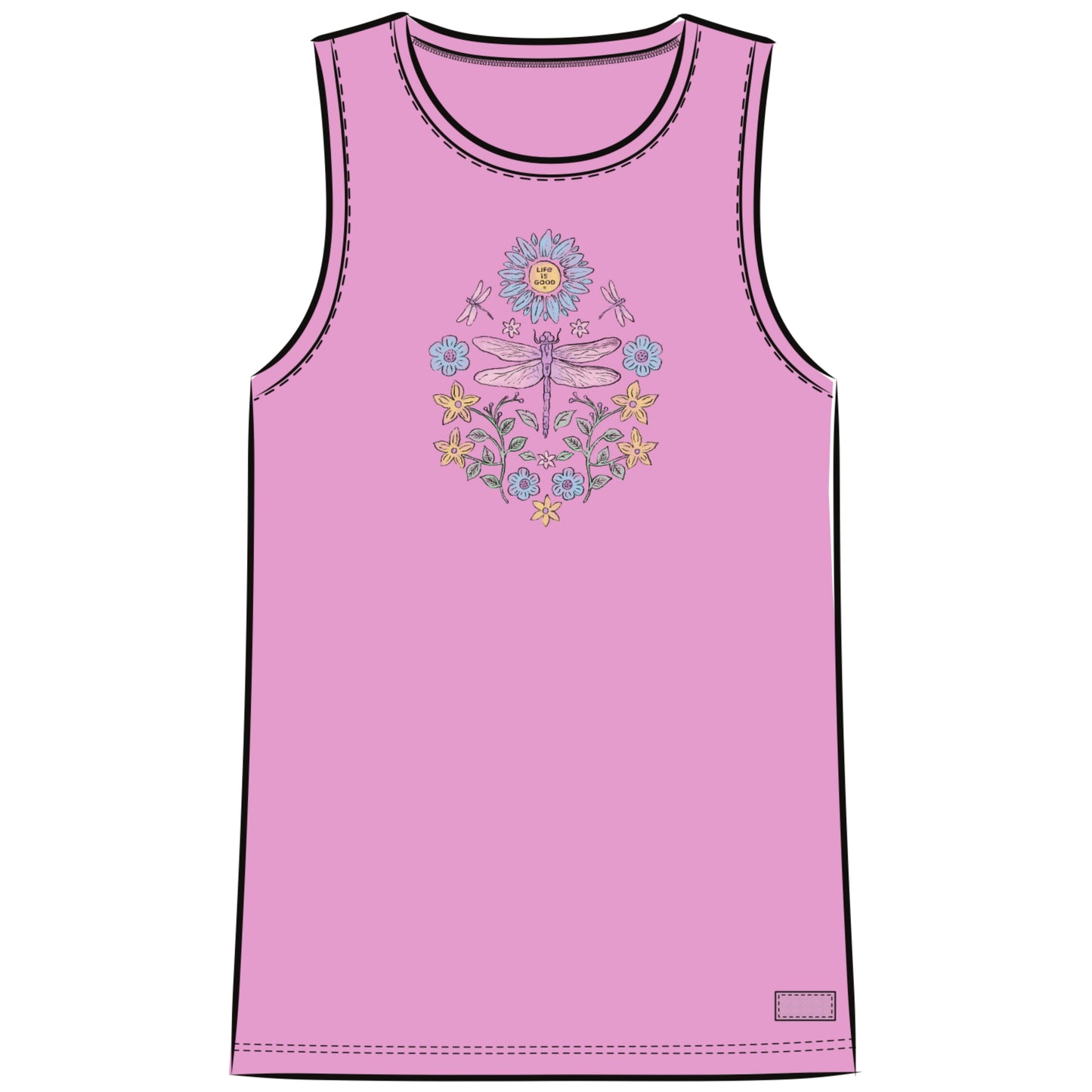 Women's Dragonfly Mirror Crusher Tank