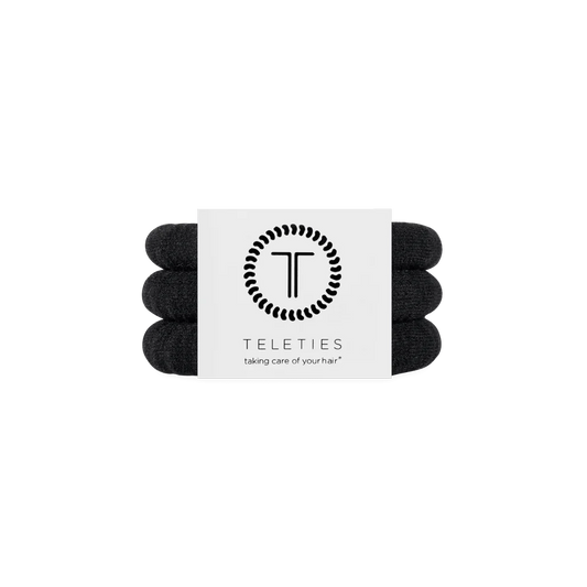 Jet Black Small Nylon Hair Ties