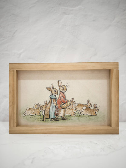 Bunnies Vintage Inspired Wood Sign | Spring 2025