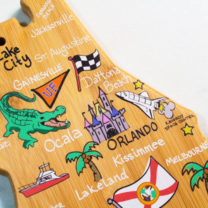 Florida Cutting Board with Artwork by Fish Kiss™