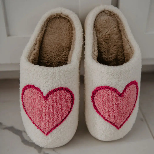 Katydid PINK/RED HEART SLIPPERS