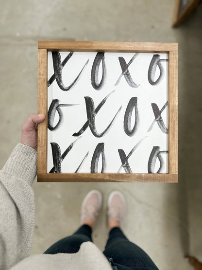 XOXO - Square | Valentine's Day Wood Signs