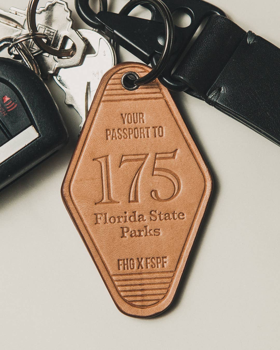 FSPF Leather Motel Key Fob