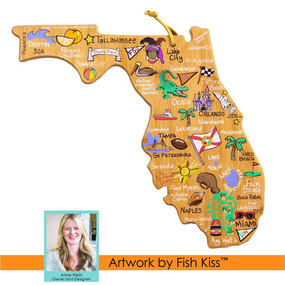 Florida Cutting Board with Artwork by Fish Kiss™