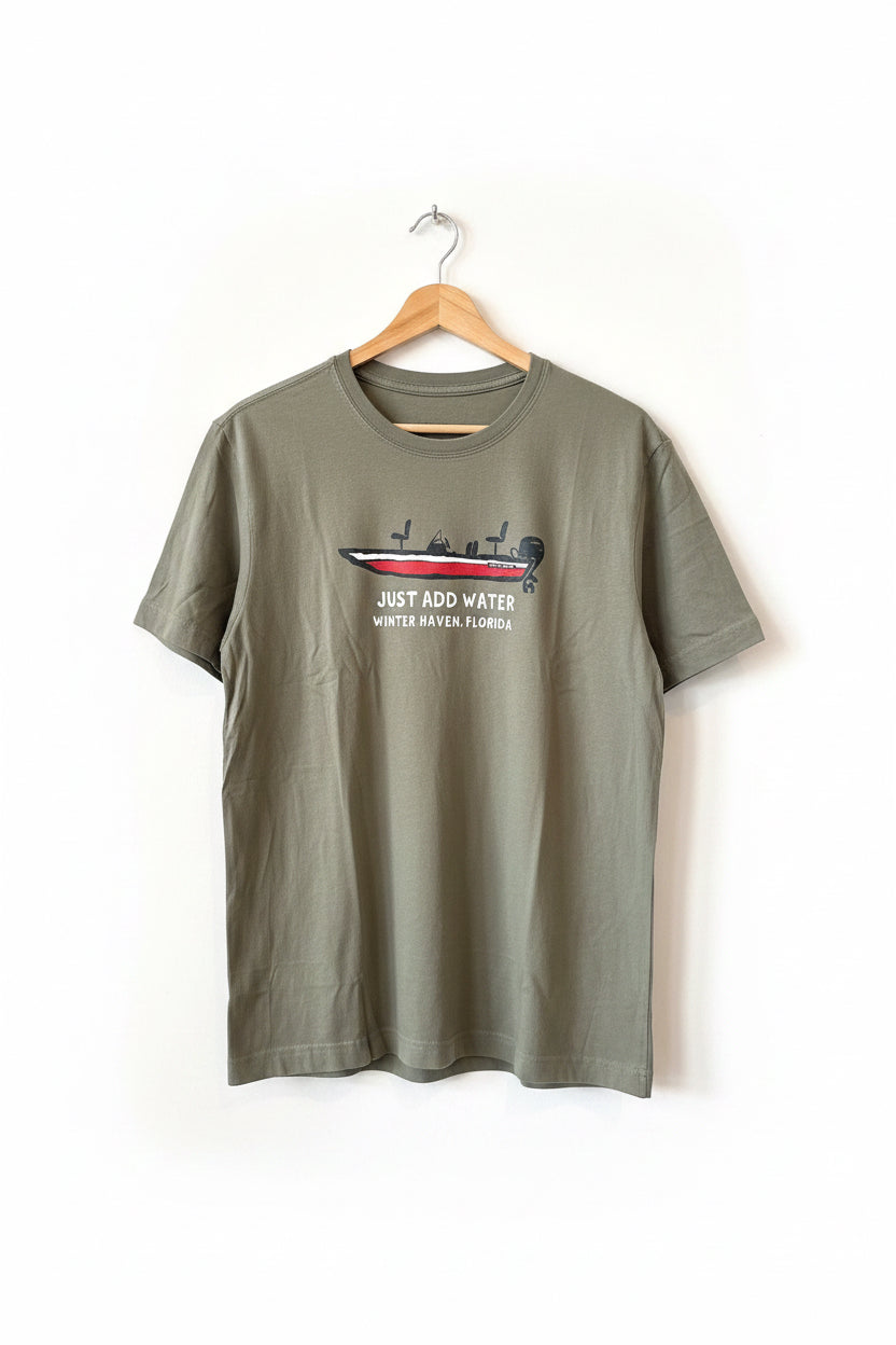 Life is Good Just Add Water "Winter Haven" Crusher-Lite Tee Moss Green