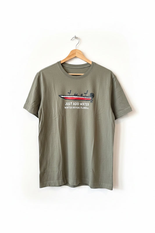 Life is Good Just Add Water "Winter Haven" Crusher-Lite Tee Moss Green