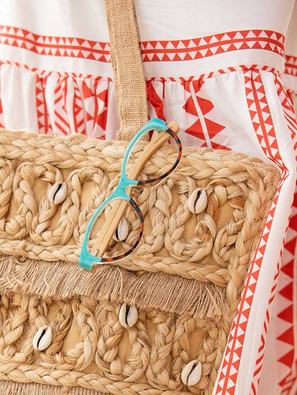 Lucia Reader - Turquoise To Amber Tortoise / Natural Bamboo