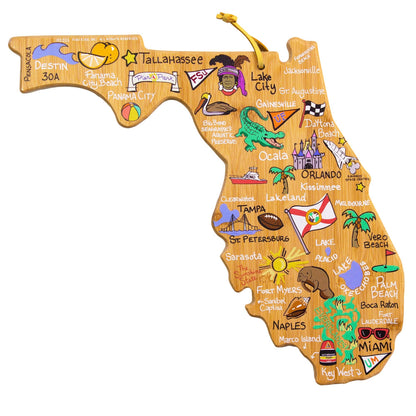 Florida Cutting Board with Artwork by Fish Kiss™