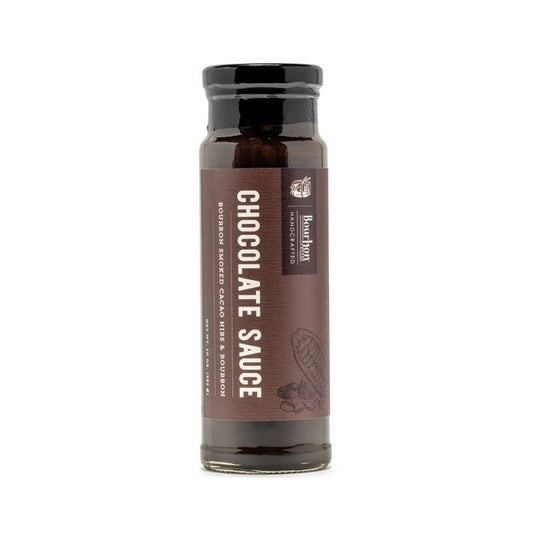 BOURBON BARREL FOODS CHOCOLATE SAUCE -Bourbon Smoked Cacao Nibs Bourbon