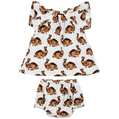 Bunny Organic Cotton Dress & Bloomer Set