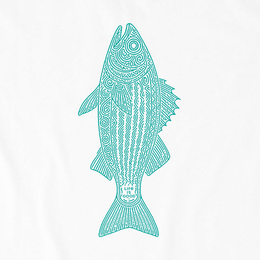 Life is Good Men's Patterned Striped Bass Crusher T-Shirt