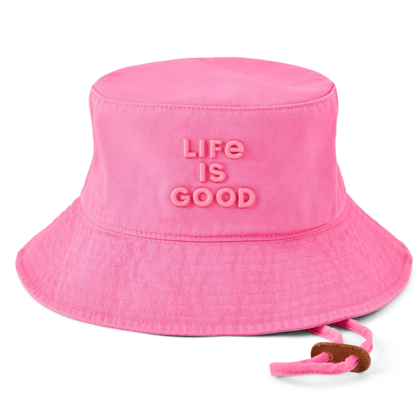 Life is Good Stacked Bucket Hat Cotton Unisex Adjustable
