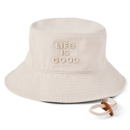 Life is Good Stacked Bucket Hat Cotton Unisex Adjustable