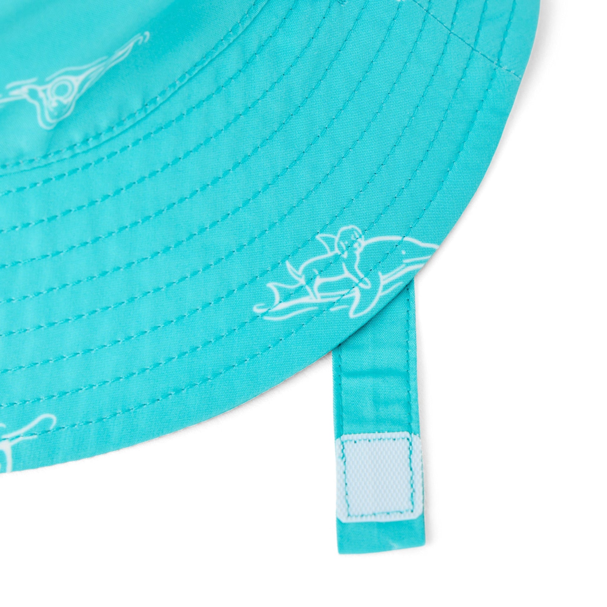 Life is Good Pool Party Pups Reversible Bucket Hat Turquoise