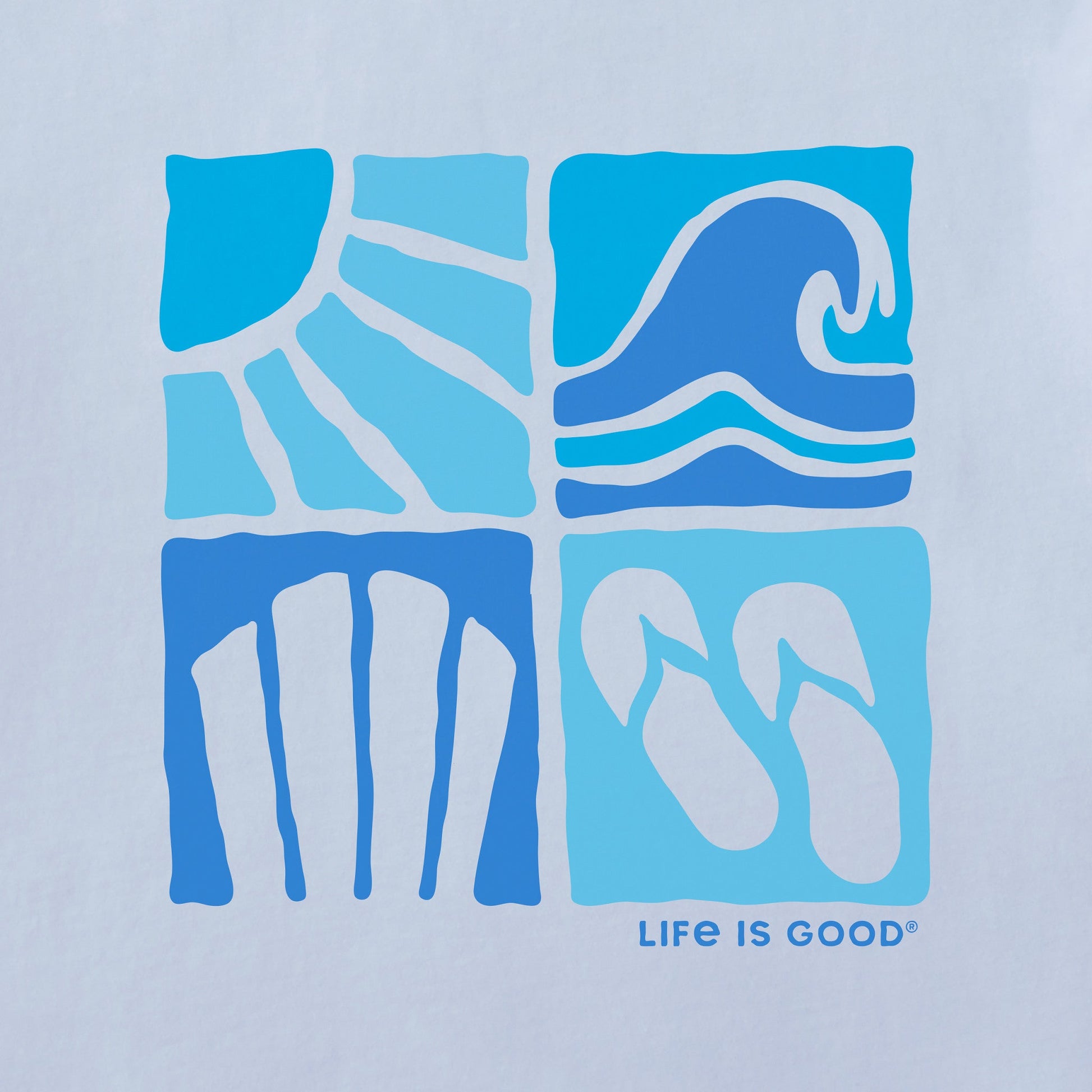 Life is Good Women's Summer Days Boxy Crusher Tee Glacier Blue