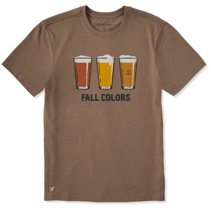 Life is Good Men's Fall Beer Colors Crusher T-Shirt Mushroom Brown