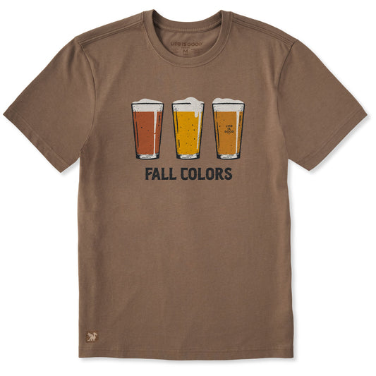 Life is Good Men's Fall Beer Colors Crusher T-Shirt Mushroom Brown