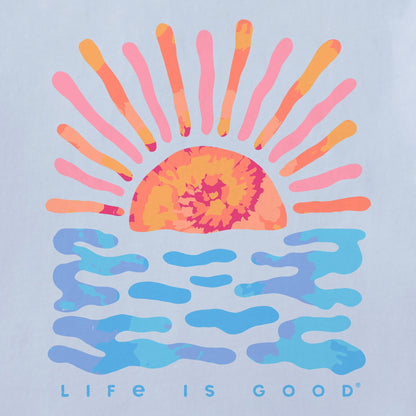 Life is Good Women's Sun Water Tie Dye Crusher Vee T-Shirt