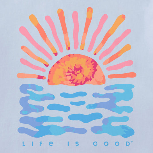 Life is Good Women's Sun Water Tie Dye Crusher Vee T-Shirt
