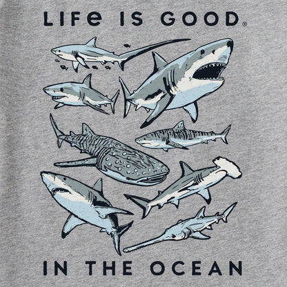 Life is Good Kids' In the Ocean Crusher Tee Heather Gray