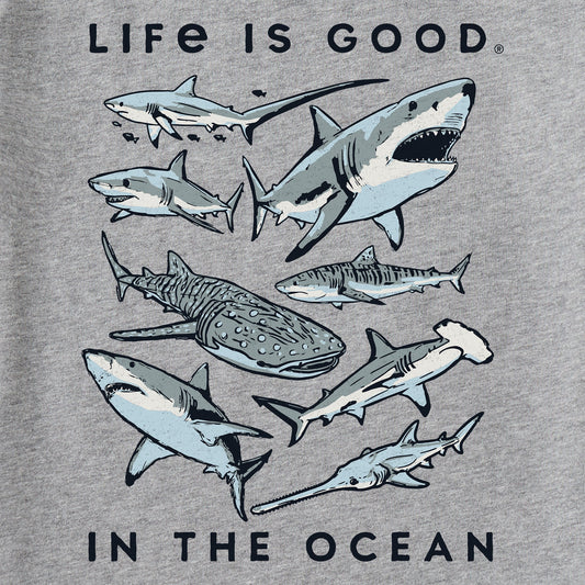 Life is Good Kids' In the Ocean Crusher Tee Heather Gray