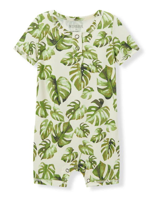 Island Leaf Cotton Stretch Shortall