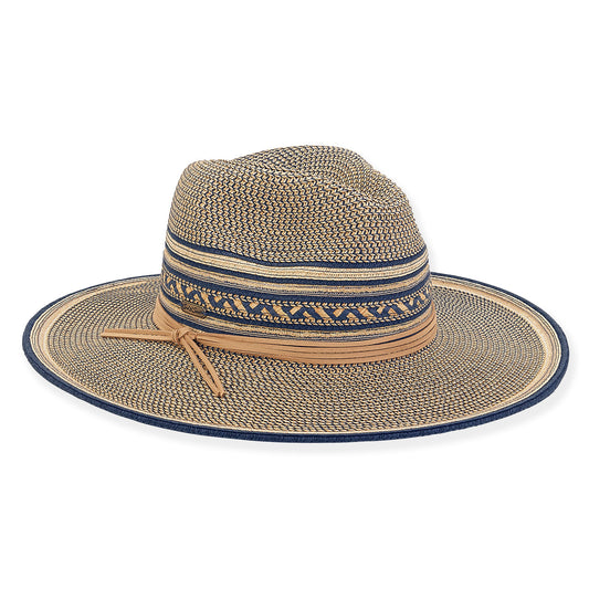 Sun 'N' Sand - Navy, Paperbraid Safari, Brim 3.5"